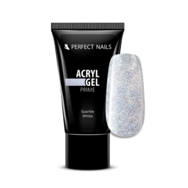 AcrylGel Prime - Tubusos Akril Zselé 15g - Csillámos Sparkle White